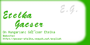 etelka gacser business card